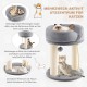 FANTASK 4 in 1 Small Cat Scratching Post with Sisal Rope and Fur Ball, Grey Cat Furniture Climbing Tree, 40 x 40 x 50 cm FANTASK 4 in 1 Small Cat Scratching Post with Sisal Rope and Fur Ball, Grey Cat Furniture Climbing Tree, 40 x 40 x 50 cm