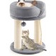FANTASK 4 in 1 Small Cat Scratching Post with Sisal Rope and Fur Ball, Grey Cat Furniture Climbing Tree, 40 x 40 x 50 cm FANTASK 4 in 1 Small Cat Scratching Post with Sisal Rope and Fur Ball, Grey Cat Furniture Climbing Tree, 40 x 40 x 50 cm