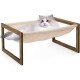 FEUFOAM Pet Cat Hammock Wooden Large Cat Hammock Breathable Washable Raised Dog Bed Rustic Vintage Cat Lounger Play Beds Furniture Lightweight Indoor Outdoor FEUFOAM Pet Cat Hammock Wooden Large Cat Hammock Breathable Washable Raised Dog Bed Rustic Vintage Cat Lounger Play Beds Furniture Lightweight Indoor Outdoor