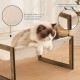 FEUFOAM Pet Cat Hammock Wooden Large Cat Hammock Breathable Washable Raised Dog Bed Rustic Vintage Cat Lounger Play Beds Furniture Lightweight Indoor Outdoor FEUFOAM Pet Cat Hammock Wooden Large Cat Hammock Breathable Washable Raised Dog Bed Rustic Vintage Cat Lounger Play Beds Furniture Lightweight Indoor Outdoor