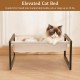 FEUFOAM Pet Cat Hammock Wooden Large Cat Hammock Breathable Washable Raised Dog Bed Rustic Vintage Cat Lounger Play Beds Furniture Lightweight Indoor Outdoor FEUFOAM Pet Cat Hammock Wooden Large Cat Hammock Breathable Washable Raised Dog Bed Rustic Vintage Cat Lounger Play Beds Furniture Lightweight Indoor Outdoor