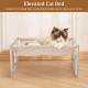 FEUFOAM Pet Cat Hammock Wooden Large Cat Hammock Breathable Washable Raised Dog Bed Rustic Vintage Cat Lounger Play Beds Furniture Lightweight Indoor Outdoor FEUFOAM Pet Cat Hammock Wooden Large Cat Hammock Breathable Washable Raised Dog Bed Rustic Vintage Cat Lounger Play Beds Furniture Lightweight Indoor Outdoor