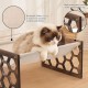 FEUFOAM Pet Cat Hammock Wooden Large Cat Hammock Breathable Washable Raised Dog Bed Rustic Vintage Cat Lounger Play Beds Furniture Lightweight Indoor Outdoor FEUFOAM Pet Cat Hammock Wooden Large Cat Hammock Breathable Washable Raised Dog Bed Rustic Vintage Cat Lounger Play Beds Furniture Lightweight Indoor Outdoor