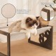 FEUFOAM Pet Cat Hammock Wooden Large Cat Hammock Breathable Washable Raised Dog Bed Rustic Vintage Cat Lounger Play Beds Furniture Lightweight Indoor Outdoor FEUFOAM Pet Cat Hammock Wooden Large Cat Hammock Breathable Washable Raised Dog Bed Rustic Vintage Cat Lounger Play Beds Furniture Lightweight Indoor Outdoor