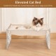 FEUFOAM Pet Cat Hammock Wooden Large Cat Hammock Breathable Washable Raised Dog Bed Rustic Vintage Cat Lounger Play Beds Furniture Lightweight Indoor Outdoor FEUFOAM Pet Cat Hammock Wooden Large Cat Hammock Breathable Washable Raised Dog Bed Rustic Vintage Cat Lounger Play Beds Furniture Lightweight Indoor Outdoor