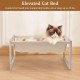 FEUFOAM Pet Cat Hammock Wooden Large Cat Hammock Breathable Washable Raised Dog Bed Rustic Vintage Cat Lounger Play Beds Furniture Lightweight Indoor Outdoor FEUFOAM Pet Cat Hammock Wooden Large Cat Hammock Breathable Washable Raised Dog Bed Rustic Vintage Cat Lounger Play Beds Furniture Lightweight Indoor Outdoor