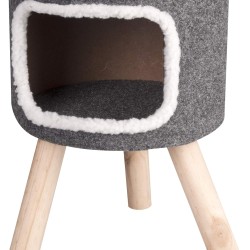 FLAMINGO Cat Bed Nordic Kitten House Kennel Pet Soft Warm 35x50cm Grey 560332 FLAMINGO Cat Bed Nordic Kitten House Kennel Pet Soft Warm 35x50cm Grey 560332