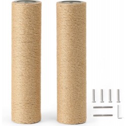 FUKUFUKUMARU Cat Scratching Posts Replacement Pack of 2, 9 x 37 cm Natural Jute Rope Scratching Post Refill with M8 ScrewsMARU Cat Scratching Post Wall FUKUFUKUMARU Cat Scratching Posts Replacement Pack of 2, 9 x 37 cm Natural Jute Rope Scratching Post Refill with M8 ScrewsMARU Cat Scratching Post Wall