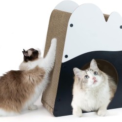 FUKUMARU Cat Scratching Board, 50 cm High Scratching Board, Mountain Shape, Vertical Cat Lounger Scratching Board, Durable Cat Scratching Board for Indoor Large Cats FUKUMARU Cat Scratching Board, 50 cm High Scratching Board, Mountain Shape, Vertical Cat Lounger Scratching Board, Durable Cat Scratching Board for Indoor Large Cats