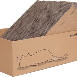 FUKUMARU Cat Scratching Board, Set of 5, Cat Scratching Box with High-Quality Cardboard, Double-Sided Scratching Cardboard for Cats, Durable Cat Furniture, 43.5 x 29.5 x 14 cm, Large FUKUMARU Cat Scratching Board, Set of 5, Cat Scratching Box with High-Quality Cardboard, Double-Sided Scratching Cardboard for Cats, Durable Cat Furniture, 43.5 x 29.5 x 14 cm, Large