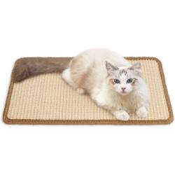 FUKUMARU Cat Scratching Mat, Natural Cat Scratching Boards Sisal Scratching Mat 50 x 30 cm, Durable Cat Furniture Doormat Sisal Mat Scratching Pads for Cats, Beige FUKUMARU Cat Scratching Mat, Natural Cat Scratching Boards Sisal Scratching Mat 50 x 30 cm, Durable Cat Furniture Doormat Sisal Mat Scratching Pads for Cats, Beige