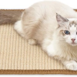 FUKUMARU Cat Scratching Mat, Natural Cat Scratching Boards Sisal Scratching Mat 50 x 30 cm, Durable Cat Furniture Doormat Sisal Mat Scratching Pads for Cats, Beige FUKUMARU Cat Scratching Mat, Natural Cat Scratching Boards Sisal Scratching Mat 50 x 30 cm, Durable Cat Furniture Doormat Sisal Mat Scratching Pads for Cats, Beige