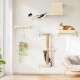 FUKUMARU Climbing Wall Cats, Cat Wall Elements, Climbing Wall Set, 10 Pieces, with Hanging Bridge with Non-Slip, Sturdy Scratching Posts with Jute, Rest and Hammock, up to 18 kg, Grey FUKUMARU Climbing Wall Cats, Cat Wall Elements, Climbing Wall Set, 10 Pieces, with Hanging Bridge with Non-Slip, Sturdy Scratching Posts with Jute, Rest and Hammock, up to 18 kg, Grey