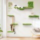 FUKUMARU Climbing Wall Cats, Cat Wall Elements, Climbing Wall Set, 10 Pieces, with Hanging Bridge with Non-Slip, Sturdy Scratching Posts with Jute, Rest and Hammock, up to 18 kg, Grey FUKUMARU Climbing Wall Cats, Cat Wall Elements, Climbing Wall Set, 10 Pieces, with Hanging Bridge with Non-Slip, Sturdy Scratching Posts with Jute, Rest and Hammock, up to 18 kg, Grey