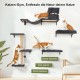 FUKUMARU Climbing Wall Cats, Cat Wall Elements, Climbing Wall Set, 10 Pieces, with Hanging Bridge with Non-Slip, Sturdy Scratching Posts with Jute, Rest and Hammock, up to 18 kg, Grey FUKUMARU Climbing Wall Cats, Cat Wall Elements, Climbing Wall Set, 10 Pieces, with Hanging Bridge with Non-Slip, Sturdy Scratching Posts with Jute, Rest and Hammock, up to 18 kg, Grey