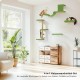 FUKUMARU Climbing Wall Cats, Cat Wall Elements, Climbing Wall Set, 10 Pieces, with Hanging Bridge with Non-Slip, Sturdy Scratching Posts with Jute, Rest and Hammock, up to 18 kg, Grey FUKUMARU Climbing Wall Cats, Cat Wall Elements, Climbing Wall Set, 10 Pieces, with Hanging Bridge with Non-Slip, Sturdy Scratching Posts with Jute, Rest and Hammock, up to 18 kg, Grey
