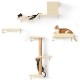 FUKUMARU Climbing Wall Cats, Cat Wall Elements, Climbing Wall Set, 10 Pieces, with Hanging Bridge with Non-Slip, Sturdy Scratching Posts with Jute, Rest and Hammock, up to 18 kg, Grey FUKUMARU Climbing Wall Cats, Cat Wall Elements, Climbing Wall Set, 10 Pieces, with Hanging Bridge with Non-Slip, Sturdy Scratching Posts with Jute, Rest and Hammock, up to 18 kg, Grey