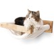 FUKUMARU Climbing Wall Cats, Large Cat Shelf for Wall Mounting, Made of Solid Rubberwood, Cat Hammock Wall for Sleeping, Playing, Load Capacity up to 18 kg, White Flannel Material FUKUMARU Climbing Wall Cats, Large Cat Shelf for Wall Mounting, Made of Solid Rubberwood, Cat Hammock Wall for Sleeping, Playing, Load Capacity up to 18 kg, White Flannel Material