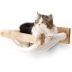 FUKUMARU Climbing Wall Cats, Large Cat Shelf for Wall Mounting, Made of Solid Rubberwood, Cat Hammock Wall for Sleeping, Playing, Load Capacity up to 18 kg, White Flannel Material FUKUMARU Climbing Wall Cats, Large Cat Shelf for Wall Mounting, Made of Solid Rubberwood, Cat Hammock Wall for Sleeping, Playing, Load Capacity up to 18 kg, White Flannel Material