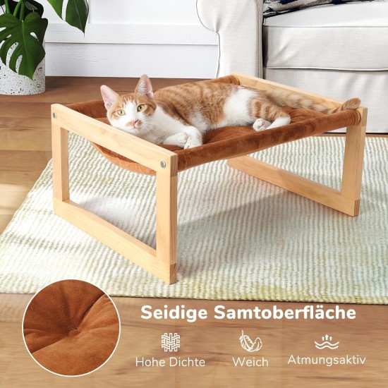 FUKUMARU Raised Cat Bed and Dog Bed, Large and Breathable, Made of High-Quality Birch Plywood, 53 W x 42 L x 25 H cm, Ideal for Cats and Small Dogs FUKUMARU Raised Cat Bed and Dog Bed, Large and Breathable, Made of High-Quality Birch Plywood, 53 W x 42 L x 25 H cm, Ideal for Cats and Small Dogs