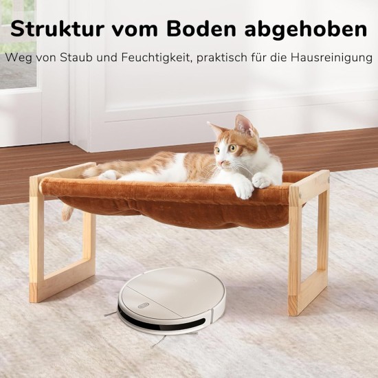 FUKUMARU Raised Cat Bed and Dog Bed, Large and Breathable, Made of High-Quality Birch Plywood, 53 W x 42 L x 25 H cm, Ideal for Cats and Small Dogs FUKUMARU Raised Cat Bed and Dog Bed, Large and Breathable, Made of High-Quality Birch Plywood, 53 W x 42 L x 25 H cm, Ideal for Cats and Small Dogs