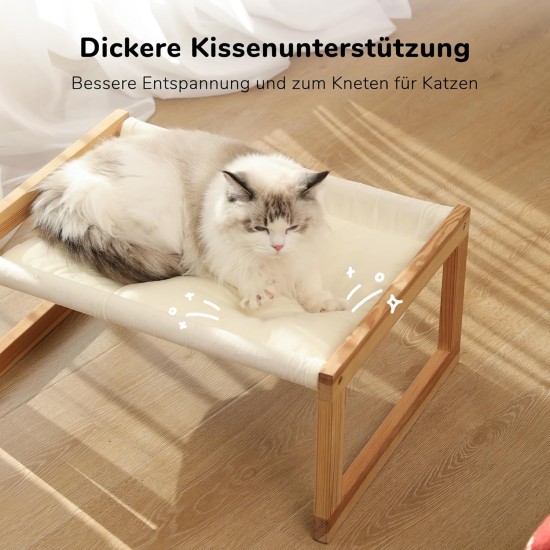 FUKUMARU Raised Cat Bed and Dog Bed, Large and Breathable, Made of High-Quality Birch Plywood, 53 W x 42 L x 25 H cm, Ideal for Cats and Small Dogs FUKUMARU Raised Cat Bed and Dog Bed, Large and Breathable, Made of High-Quality Birch Plywood, 53 W x 42 L x 25 H cm, Ideal for Cats and Small Dogs