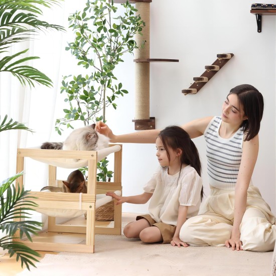 FUKUMARU Raised Cat Bed and Dog Bed, Large and Breathable, Made of High-Quality Birch Plywood, 53 W x 42 L x 25 H cm, Ideal for Cats and Small Dogs FUKUMARU Raised Cat Bed and Dog Bed, Large and Breathable, Made of High-Quality Birch Plywood, 53 W x 42 L x 25 H cm, Ideal for Cats and Small Dogs