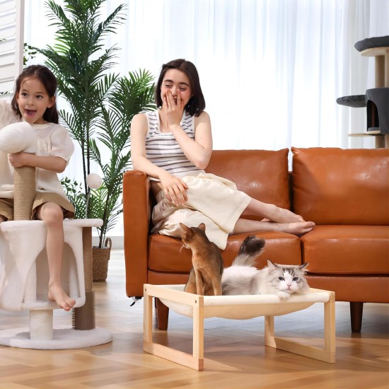 FUKUMARU Raised Cat Bed and Dog Bed, Large and Breathable, Made of High-Quality Birch Plywood, 53 W x 42 L x 25 H cm, Ideal for Cats and Small Dogs FUKUMARU Raised Cat Bed and Dog Bed, Large and Breathable, Made of High-Quality Birch Plywood, 53 W x 42 L x 25 H cm, Ideal for Cats and Small Dogs