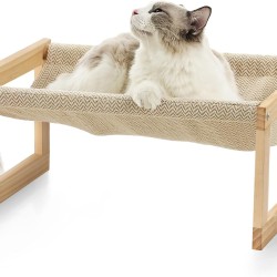 FUKUMARU Raised Cat Bed and Dog Bed, Large and Breathable, Made of High-Quality Birch Plywood, 53 W x 42 L x 25 H cm, Ideal for Cats and Small Dogs FUKUMARU Raised Cat Bed and Dog Bed, Large and Breathable, Made of High-Quality Birch Plywood, 53 W x 42 L x 25 H cm, Ideal for Cats and Small Dogs