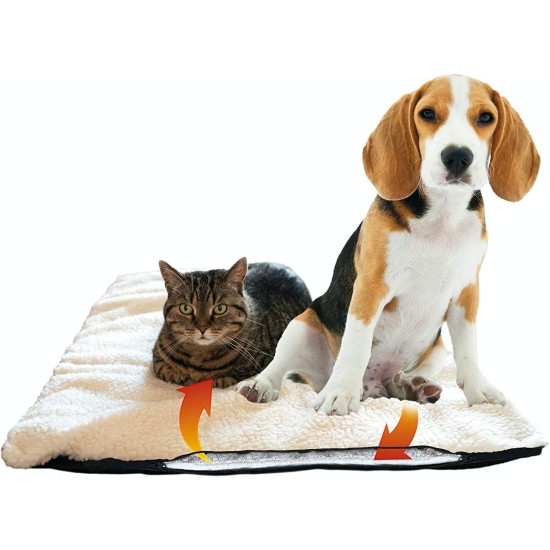 Fellou Electric Blanket for Cats 60 x 40 cm - Self-Heating, Washable & Crinkle Free Heat Blanket - Heating Mat Fellou Electric Blanket for Cats 60 x 40 cm - Self-Heating, Washable & Crinkle Free Heat Blanket - Heating Mat