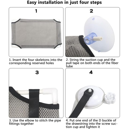 Fencelly Double Layer Cat Hammock for Window, Cat Window, Perch, Cat Window Bed, Hammock up to 22 lbs, Can Be Installed on Small Windows, Soft Mats for Windows Fencelly Double Layer Cat Hammock for Window, Cat Window, Perch, Cat Window Bed, Hammock up to 22 lbs, Can Be Installed on Small Windows, Soft Mats for Windows