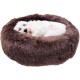 Ferplast Dog Cushion Cat Sleeping Place Round Fluffy Cat Cushion Soft Plush Cat Basket 60 x 14 cm Brown