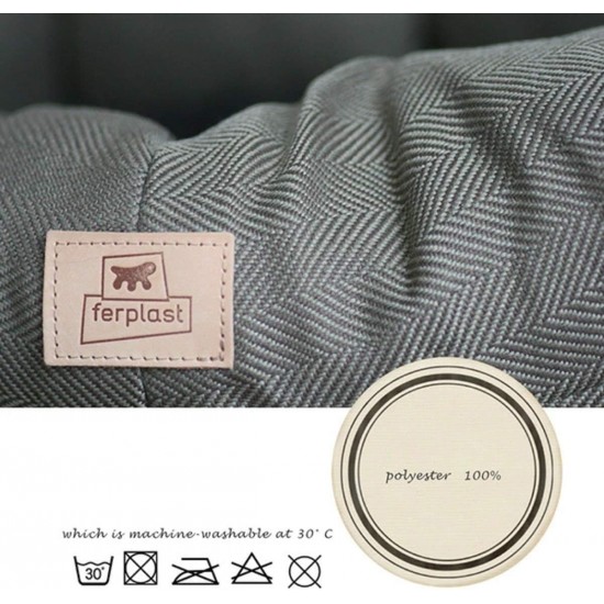 Ferplast Ferplast Sofa Cushion for Dogs and Cats, Padded Cover, Soft Washable Cotton Padding, Adjustable with Elastic Band, 52 x 39 x H 21 cm, Brown Ferplast Ferplast Sofa Cushion for Dogs and Cats, Padded Cover, Soft Washable Cotton Padding, Adjustable with Elastic Band, 52 x 39 x H 21 cm, Brown