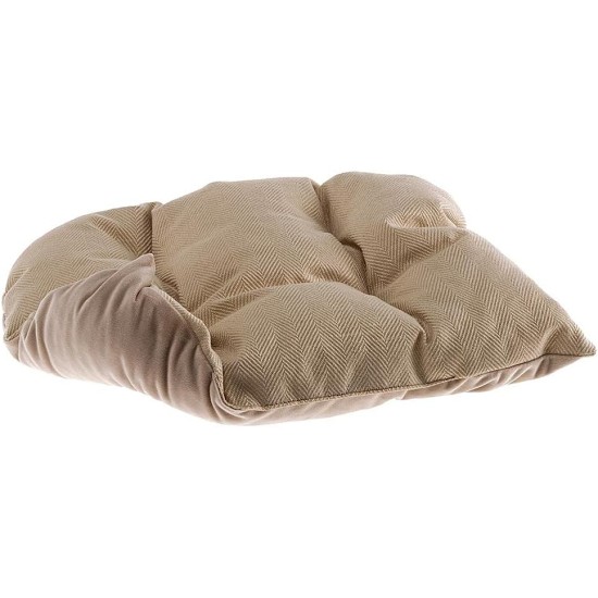Ferplast Harris 50 Padded Dog Bed Cat Bed Washable with Cushion Tweed and Velvet Beige Ferplast Harris 50 Padded Dog Bed Cat Bed Washable with Cushion Tweed and Velvet Beige