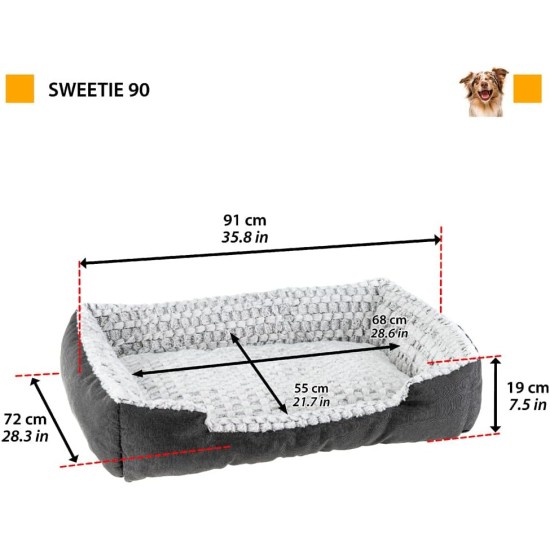 Ferplast Hundekissen Hundesofa Hundebett für Mittelgroße Hunde Katzenkissen Katzenbett Flauschig Plüsch Weich Waschbar 55 x 48 x h 18 cm. Ferplast Hundekissen Hundesofa Hundebett für Mittelgroße Hunde Katzenkissen Katzenbett Flauschig Plüsch Weich Waschbar 55 x 48 x h 18 cm.