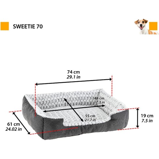 Ferplast Hundekissen Hundesofa Hundebett für Mittelgroße Hunde Katzenkissen Katzenbett Flauschig Plüsch Weich Waschbar 55 x 48 x h 18 cm. Ferplast Hundekissen Hundesofa Hundebett für Mittelgroße Hunde Katzenkissen Katzenbett Flauschig Plüsch Weich Waschbar 55 x 48 x h 18 cm.