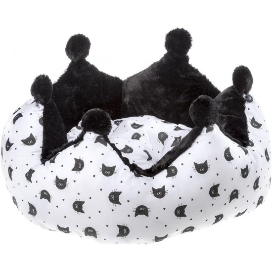 Ferplast Mediano Mikado Cotton Bed Cat Black Ferplast Mediano Mikado Cotton Bed Cat Black