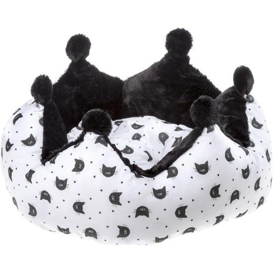 Ferplast Mediano Mikado Cotton Bed Cat Black Ferplast Mediano Mikado Cotton Bed Cat Black