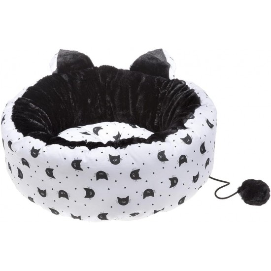Ferplast Padded Kennel Bed Cats Muffin with Cushion, Cotton and Faux Fur, Wild, Washable Ferplast Padded Kennel Bed Cats Muffin with Cushion, Cotton and Faux Fur, Wild, Washable