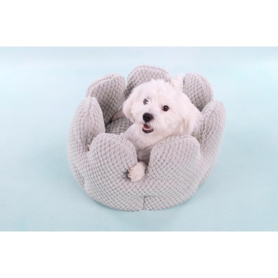 Flamingo Jacquard Sleeping Area - Round Grey | Soft, Cosy & Stylish for Cats & Small Dogs! Flamingo Jacquard Sleeping Area - Round Grey | Soft, Cosy & Stylish for Cats & Small Dogs!