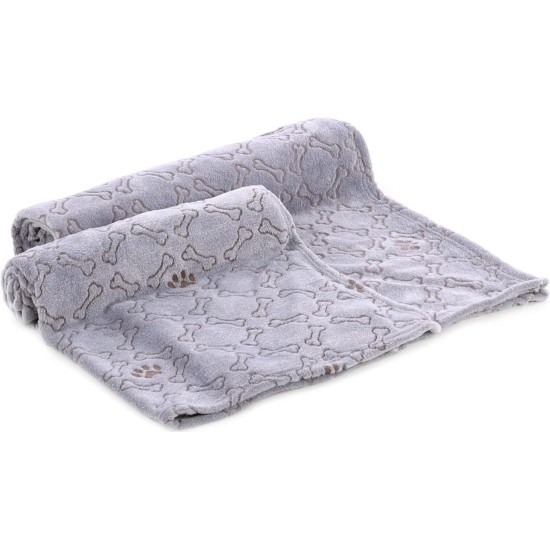 Flamingo Marva Blanket Rectangular Grey 100 x 70 x 0.5 cm Flamingo Marva Blanket Rectangular Grey 100 x 70 x 0.5 cm