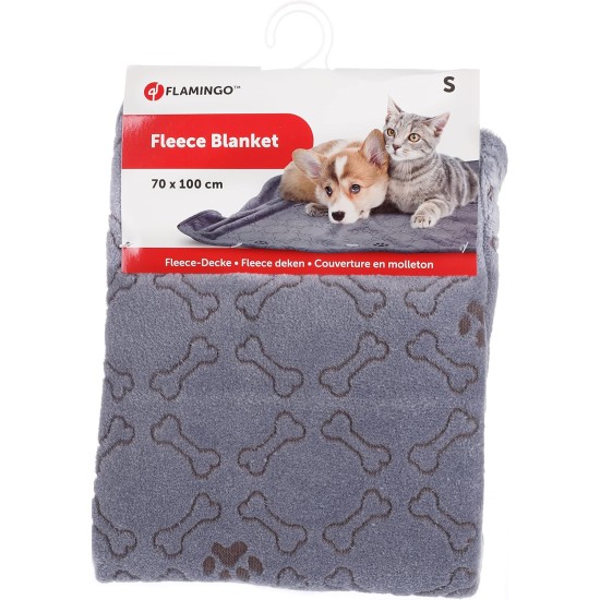 Flamingo Marva Blanket Rectangular Grey 100 x 70 x 0.5 cm Flamingo Marva Blanket Rectangular Grey 100 x 70 x 0.5 cm