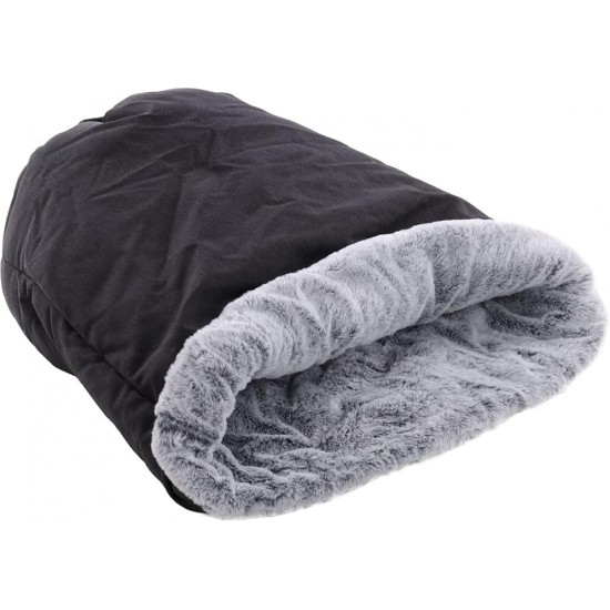 Flamingo Pet Products Dorsa 2-in-1 Sleeping Bag, Black, Diameter 36 x 60 cm, for Cats Flamingo Pet Products Dorsa 2-in-1 Sleeping Bag, Black, Diameter 36 x 60 cm, for Cats