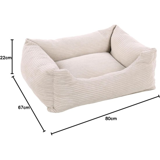 Flamingo Rectangular Velutto Basket Blue - 65 x 50 cm Ideal for French Bulldogs, Dachshunds, Beagles and Cats, Luxury Comfort and Stylish Design Flamingo Rectangular Velutto Basket Blue - 65 x 50 cm Ideal for French Bulldogs, Dachshunds, Beagles and Cats, Luxury Comfort and Stylish Design