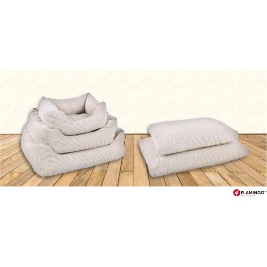 Flamingo Rectangular Velutto Basket Blue - 65 x 50 cm Ideal for French Bulldogs, Dachshunds, Beagles and Cats, Luxury Comfort and Stylish Design Flamingo Rectangular Velutto Basket Blue - 65 x 50 cm Ideal for French Bulldogs, Dachshunds, Beagles and Cats, Luxury Comfort and Stylish Design