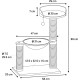 Flamingo Wilma Grey Cat Scratching Post - 58 x 33 x 69 cm - Cat Pole - Hammock and Padded Platform - Toy with Bell for More Fun
