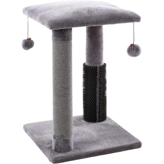 Flamingo Wilma Grey Cat Scratching Post - 58 x 33 x 69 cm - Cat Pole - Hammock and Padded Platform - Toy with Bell for More Fun Flamingo Wilma Grey Cat Scratching Post - 58 x 33 x 69 cm - Cat Pole - Hammock and Padded Platform - Toy with Bell for More Fun