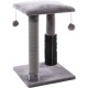 Flamingo Wilma Grey Cat Scratching Post - 58 x 33 x 69 cm - Cat Pole - Hammock and Padded Platform - Toy with Bell for More Fun