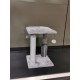 Flamingo Wilma Grey Cat Scratching Post - 58 x 33 x 69 cm - Cat Pole - Hammock and Padded Platform - Toy with Bell for More Fun