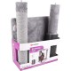 Flamingo Wilma Grey Cat Scratching Post - 58 x 33 x 69 cm - Cat Pole - Hammock and Padded Platform - Toy with Bell for More Fun